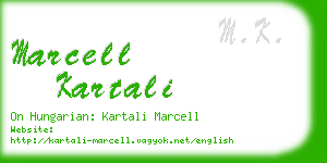 marcell kartali business card